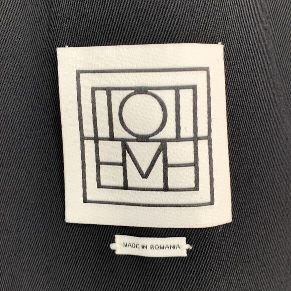 Totême Women's Signature Flowing Twill Trench Coat Black Pre-Fall '24 - Picture 12 of 16